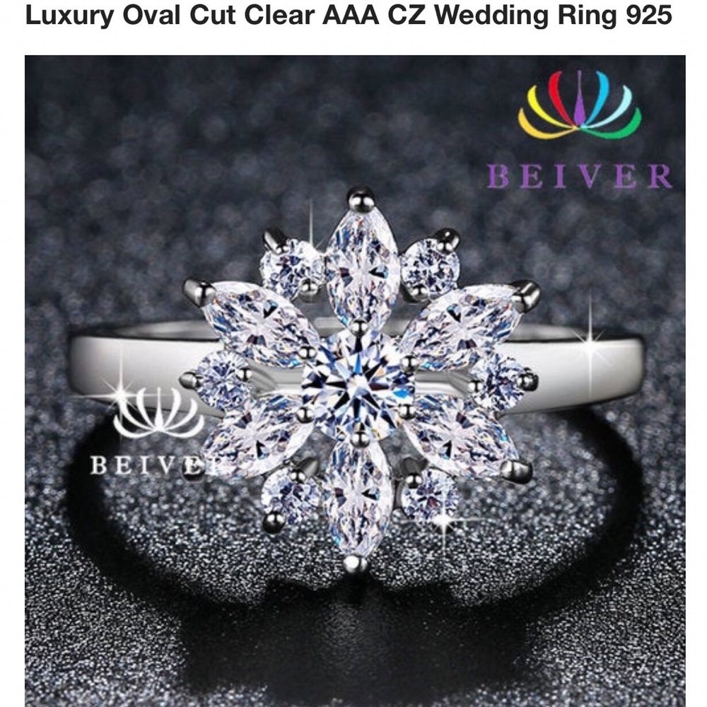 New Sterling silver snowflake ring